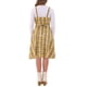 thumbnail image 3 of VESTIDO CON TIRANTES CHIC INSPIRE Vestido Midi A-Line Cuello Cuadrado Patrón de Cuadros Retro L Amarillo, 3 of 6