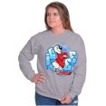 thumbnail image 4 of Airbrushed Bear Mascot Icee Ahh Unisex Plus Size Sweatshirt Brisco Brands 2X, 4 of 5
