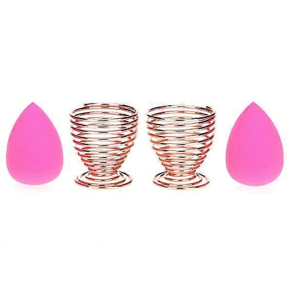 Beauty Sponge Blender Holder, (2-Pack Rose Gold) Makeup Sponge Drying Rack