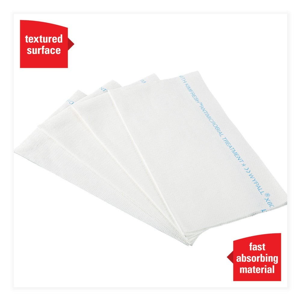 WypAll X80 Foodservice Paper Towel 12 1/2 x 23 1/2 Blue/White 150/Carton 06280