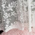 thumbnail image 3 of Cortinas transparentes de encaje floral - Cortinas cortas de gasa con bolsillo para barra para dormitorio y cocina, 42 x 18 pulgadas, 3 of 7