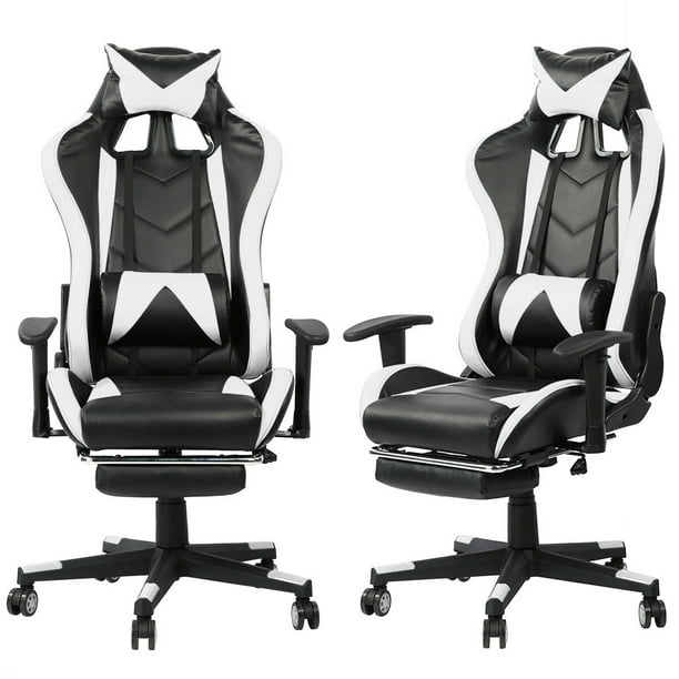 Mavis Laven Gaming Chair Computer Chair Gaming Chair With Footrest High Back Pu Leather Office Chair With Headrest For Teens Adults Walmart Com Walmart Com