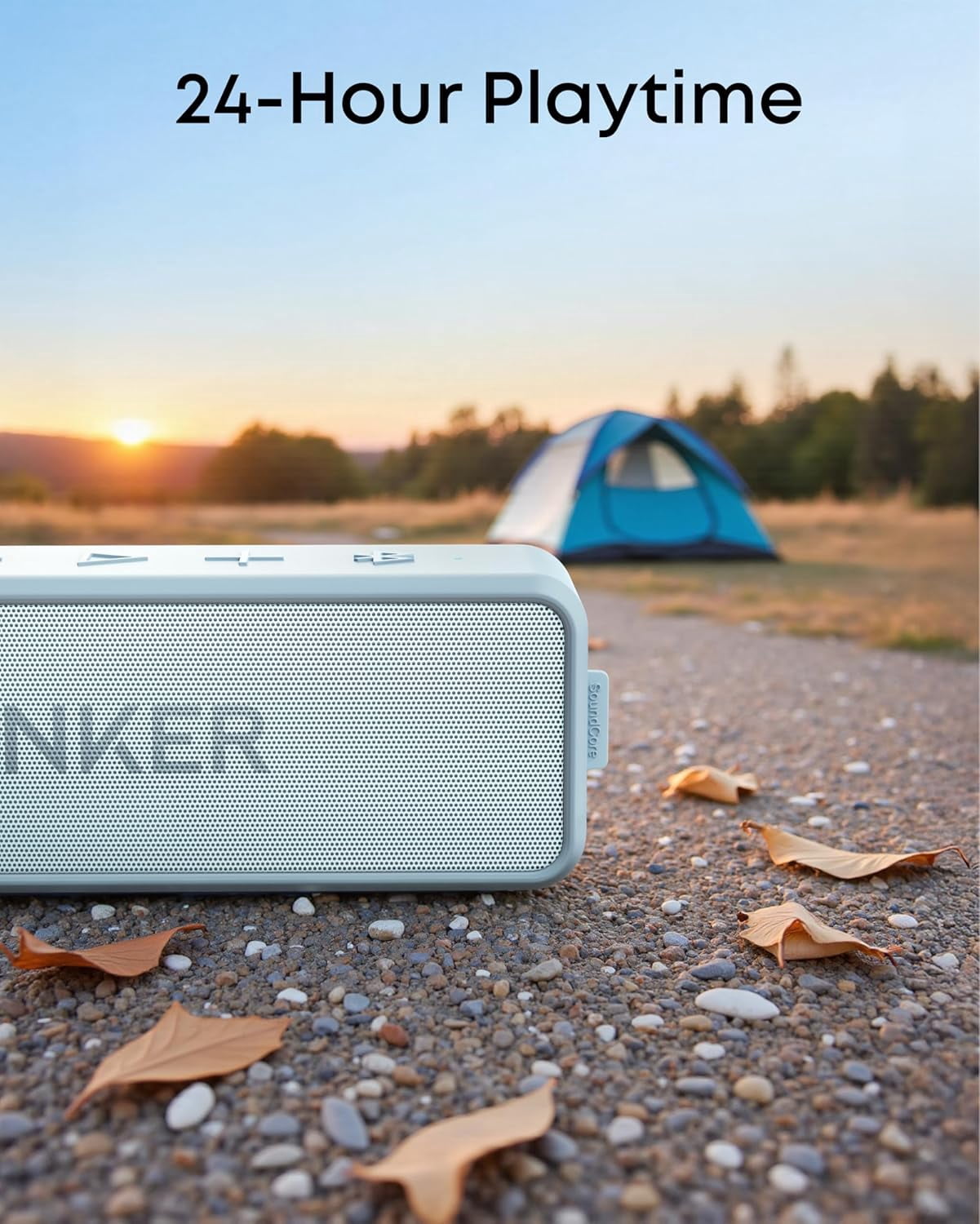 Anker Soundcore 2 Portable Bluetooth Speaker with Stereo Sound, Bluetooth 5, Bassup, IPX7 Waterproof, 24-Hour Playtime, Wireless, Speaker for Home, Outdoors, Travel