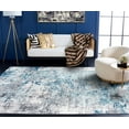 thumbnail image 3 of SAFAVIEH Aston Mackenzie Abstract Area Rug, Light Blue/Gray, 7'10" x 7'10" Square, 3 of 11