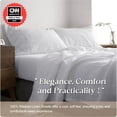 thumbnail image 3 of Simple&Opulence 100% Linen Sheet Set-Pure Linen Bedding Sheet-4 Pieces (1 Flat Sheet,1 Fitted Sheet,2 Pillowcase)-Embroidery Collection,Soft & Cozy,Cooling Bedding- King Size, White, 3 of 9