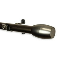 Central Design 4829-484 0.812 in. Dia. Julie Curtain Rod, Antique Brass - 48-84 in.