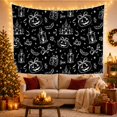 thumbnail image 3 of Jack-O'-Lanterns and Haunted Houses in Spooky Moonlight, Playful Illustration for Halloween Fans, Festive Wall Art Decor, Halloween Gift, Tapestry Wall Hanging for Living Room and Bedroom, 3 of 7
