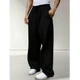 thumbnail image 4 of Men's Sweatpants Baggy Heavyweight Fleece Wide Leg Drawstring Sweat Pants Casual Lounge Mens Joggers with Pockets Slacks, 4 of 13