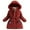 Red, variant on Zwiiyzr Kids Girls Parka Winter Coats with Faux Fur Hooded Fleece Lined Padded Coat Warm Fleece Jacket for Baby Girls Toddler 5-10 Years Black