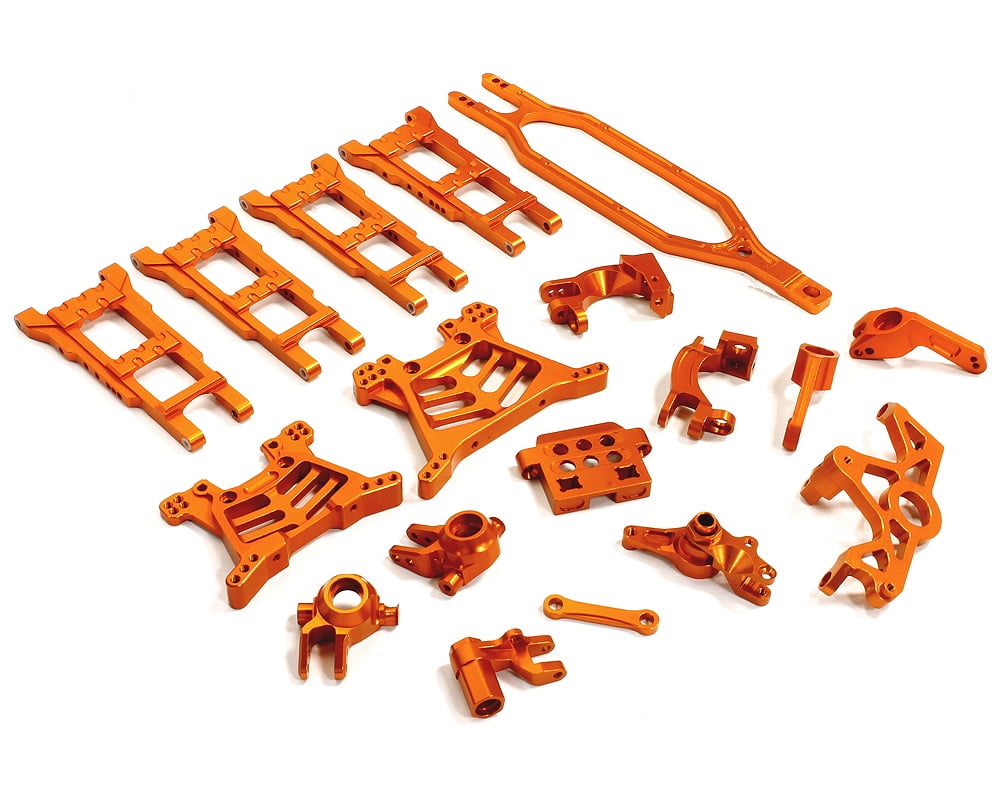 Integy RC Toy Model Hop-ups T8713ORANGE Billet Machined T3 Complete Conversion Kit for 1/10 Slash 4X4 (non-LCG)