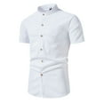 thumbnail image 2 of Antinious Mens Short Sleeve with Button Casual Fashion Print Round Neck Collar Tshirts,White,XXXXXL, 2 of 4