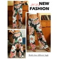 thumbnail image 4 of Hibeli Women Pajama Yoga Pants Daisy Floral Printed Drawstring Elastic Waist Wide Leg Lounge Pants, 4 of 7