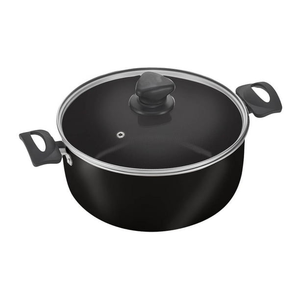 Olla T-fal Vital 0390500VT | Cacerola con Tapa, 24 cm, 1.7 Litros, Color Negro