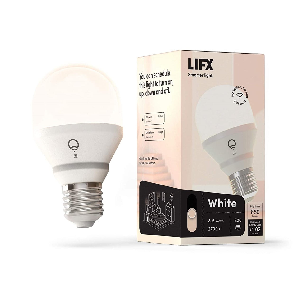2700K Warm LIFX A19 Mini White Daylight  Wi-Fi Smart LED Light Bulb sealed 