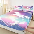 thumbnail image 3 of Manfei Boys Girls Animal Unicorn 4pcs Bed Sheets,Dreamy Princess King Sheets,Kawaii Gradient Rainbow Super Cozy Sheet Set,Luxury Bedroom Decor, 3 of 7