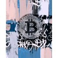 thumbnail image 2 of Orlov, Irena 20x24 Gold Ornate Wood Framed with Double Matting Museum Art Print Titled - Crypto Currency Bitcoin Graffiti II, 2 of 4