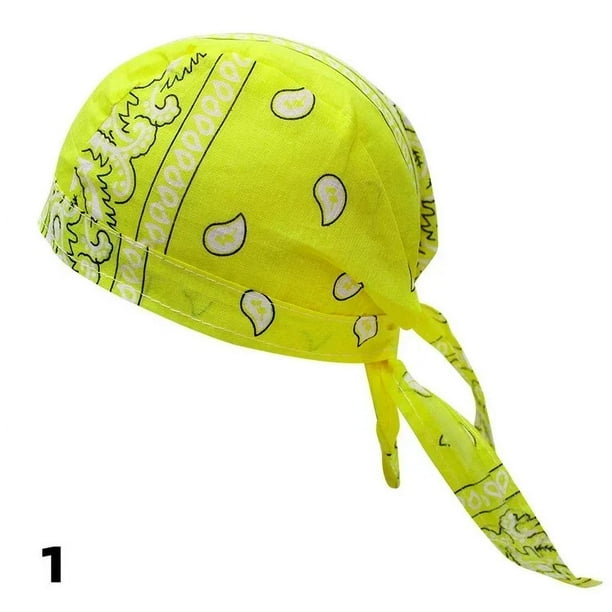 Pañuelo de algodón para la cabeza, bandana, sombrero pirata para hombre, capucha de ciclismo, protección solar, deportivo, transpirable, estampado.
