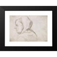 thumbnail image 2 of Hans Holbein The Elder 14x11 Black Modern Framed Museum Art Print Titled - Portrait of a Monk with Cap, in the Profile to the Left (1502), 2 of 5