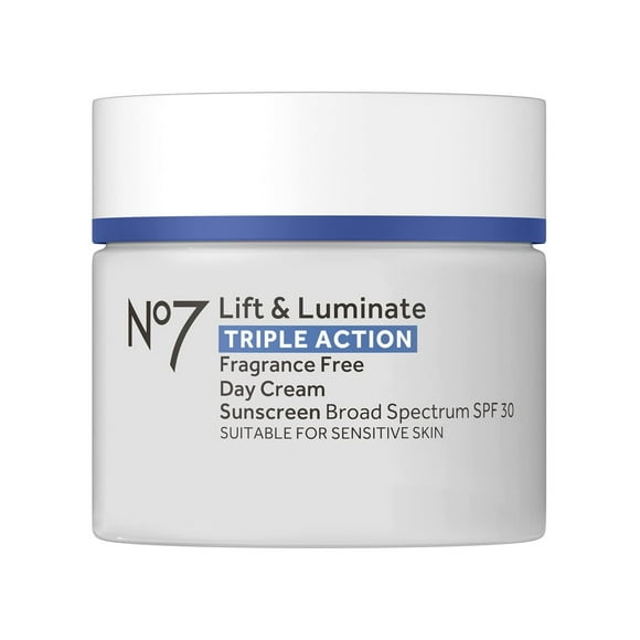 Crema de Día Anti-Edad No7 Lift & Luminate Triple Acción SPF 30 Hidratante con Péptidos de Hibisco y
