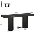 thumbnail image 4 of Tribesigns 70.9" Extra Long Bar Table, Industrial Counter Height Table with Metal Footrest for Kitchen Dining Room, Pub, 4 of 7