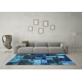 thumbnail image 3 of Ahgly Company Indoor Rectangle Patchwork Light Blue Transitional Area Rugs, 6' x 9', 3 of 4