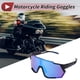 thumbnail image 2 of Gafas de motocicleta únicas 1 Pc, gafas de sol deportivas al aire libre anti-reflejo Tri-Acetato de celulosa PC UV400 para motocross, bicicleta de tierra, ATV, marco negro, lente azul, 2 of 6