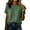 Green, variant on Staron Women's Linen Button-Down Shirt Casual V-Neck Short Sleeve Loose Blouse Top, Black M