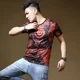 thumbnail image 3 of Camiseta de algodón de camuflaje para hombre, camisetas de fiesta para hombre, ropa de calle Katoen Muscles, ropa rockera vintage XL, top ajustado con alfabeto S, 3 of 5
