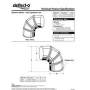 Deflect-O DE904 90-Degrees Fully Adjustable Elbow 4 - Aluminum