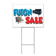Futon Sale (18" x 24") Yard Sign, Includes Metal Step Stake