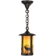 thumbnail image 5 of Meyda Tiffany 160626 Lone Elk 8" Wide Mini Pendant - Brown, 5 of 7