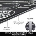 thumbnail image 4 of MeyJey PVC Anti Fatigue Kitchen Rug Set 2 Piece 17" x 48" + 17" x 28" Comfort Waterproof Standing Runner Mats Non Slip Thick Cushioned Kitchen Floor Mat Set Black, 4 of 8