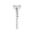 thumbnail image 3 of Dash Jewelry 14K White Gold Plated Moissanite Ring - 2 Ct VVS1/D Oval & Marquise Cut Moissanite Ring - Silver Moissanite Beautiful Special Occasion Rings - 2 Stone Twisted Rings, 3 of 7