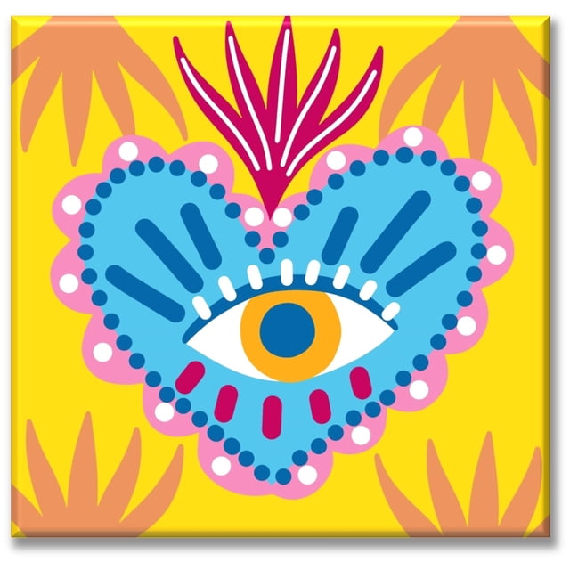 Cuadro Canva Pixtreats Corazón Con Ojo 40X40 cm