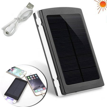 iMeshbean Portable Dual USB Solar Battery Charger Power Bank 80000mAhPhone Charger with Carabiner LED Lights for Emergency Cell Phones Tablet (Best Solar Phone Charger Uk)