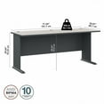 thumbnail image 5 of Series A 72W Office Desk in Slate and White Spectrum - Engineered Wood, 5 of 6