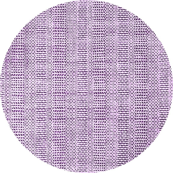 Ahgly Company Indoor Round Oriental Purple Industrial Area Rugs, 3' Round