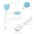 thumbnail image 3 of Unique Bargains 1 Pc Double Side Long Handle Bath Brush Back Scrubber for Shower 15.75" Length Blue, 3 of 6