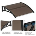 thumbnail image 3 of Kadyn 40"x 35" Window Door Awning, Patio Cover Awning for Outdoor, Awning Canopy for Patio, Brown, 3 of 10