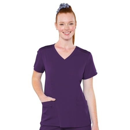

Med Couture Touch Women s V-Neck Knit Back Scrub Top [XS - 3XL]