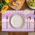 thumbnail image 4 of Purple Pink Boho Placemats Set of 4, Vintage Ethnic Tribe Abstract Art Placemats for Dining Table, Place Mats for Kitchen Tabletop, Waterproof Wipeable Dining Table Mats Set, 4 of 9