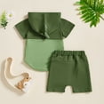 thumbnail image 5 of Infant Boy Clothes Children Kids Boys Summer Color Block Print Short-sleeved Running Suit 0 3 6 12 18 24 Months T-Shirt with Solid Shorts 2Pcs Outfit T shirt Tops+Elastic Waist 2-Piece, 5 of 8