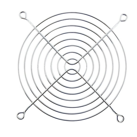 Unique Bargains Silver Tone Chrome Metal Computer PC Fan Grill Finger Guard Protector 120mm NEW