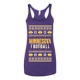 thumbnail image 2 of Wild Bobby City of Minnesota MIN American Football Fantasy Fan Sports Women Tri-Blend Racerback Tank Top, Purple Rush, Medium, 2 of 6