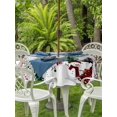 thumbnail image 2 of Outdoor Tablecloth with Umbrella Hole and Zipper, Grey Christmas Round Table Cloth 60 Inch Waterproof Tablecloth, Snowman Xmas Tree Winter Snowflake Picnic Table Cover for Patio Camping, 2 of 7