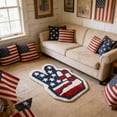 thumbnail image 5 of Lzobxe Patriotic Soft Washable Rug Red White Blue Style Outdoor Doormats, Stain Fade Resistant Kitchen Rugs for Outside Entrance Front Holiday House Decor, 5 of 8