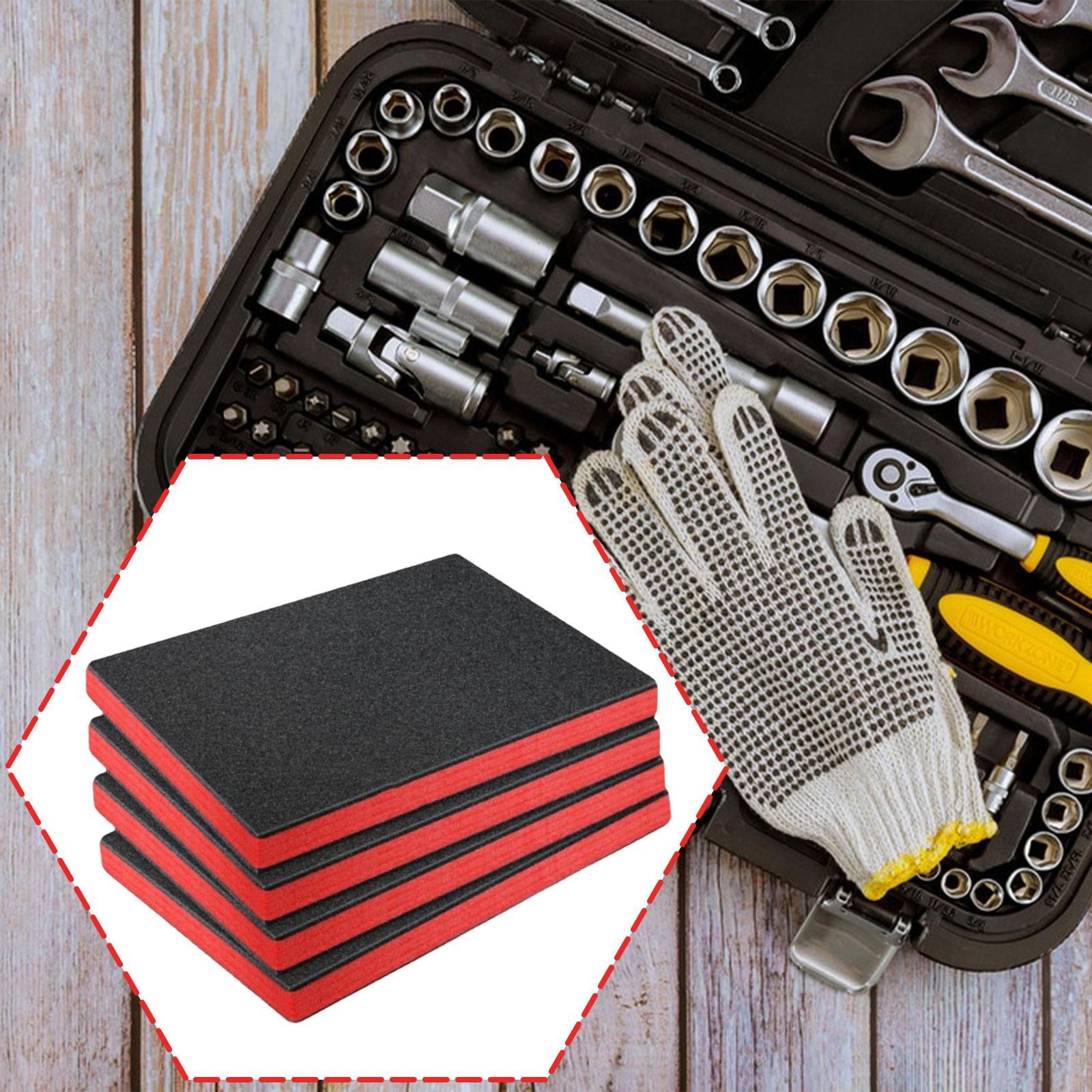 4 Pcs Toolbox Foam Inserts Tool Box Liner Foam Sheets Cuttable EPE Foam for Cases and Drawers Protection