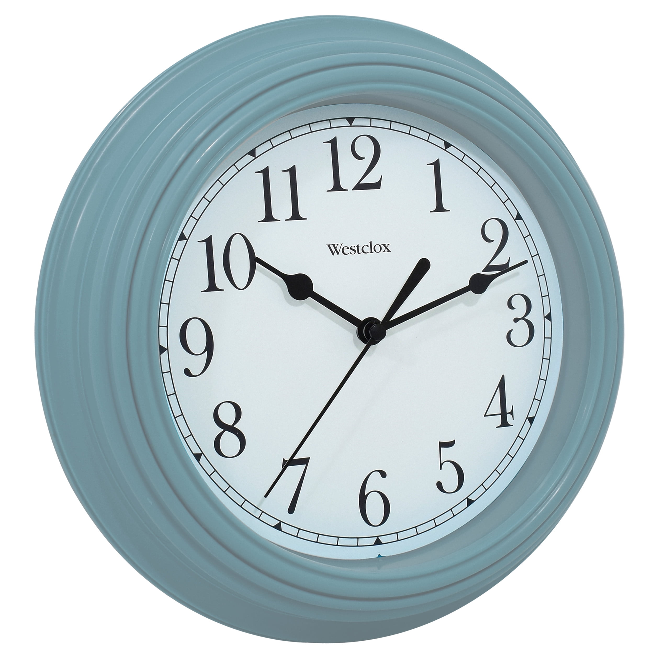 Westclox 9 inch Sea Fog Blue Round Simplicity Analog QA Wall Clock