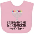 thumbnail image 3 of Inktastic Hanukkah Babys 1st Menorah Boys or Girls Baby Bib, 3 of 4