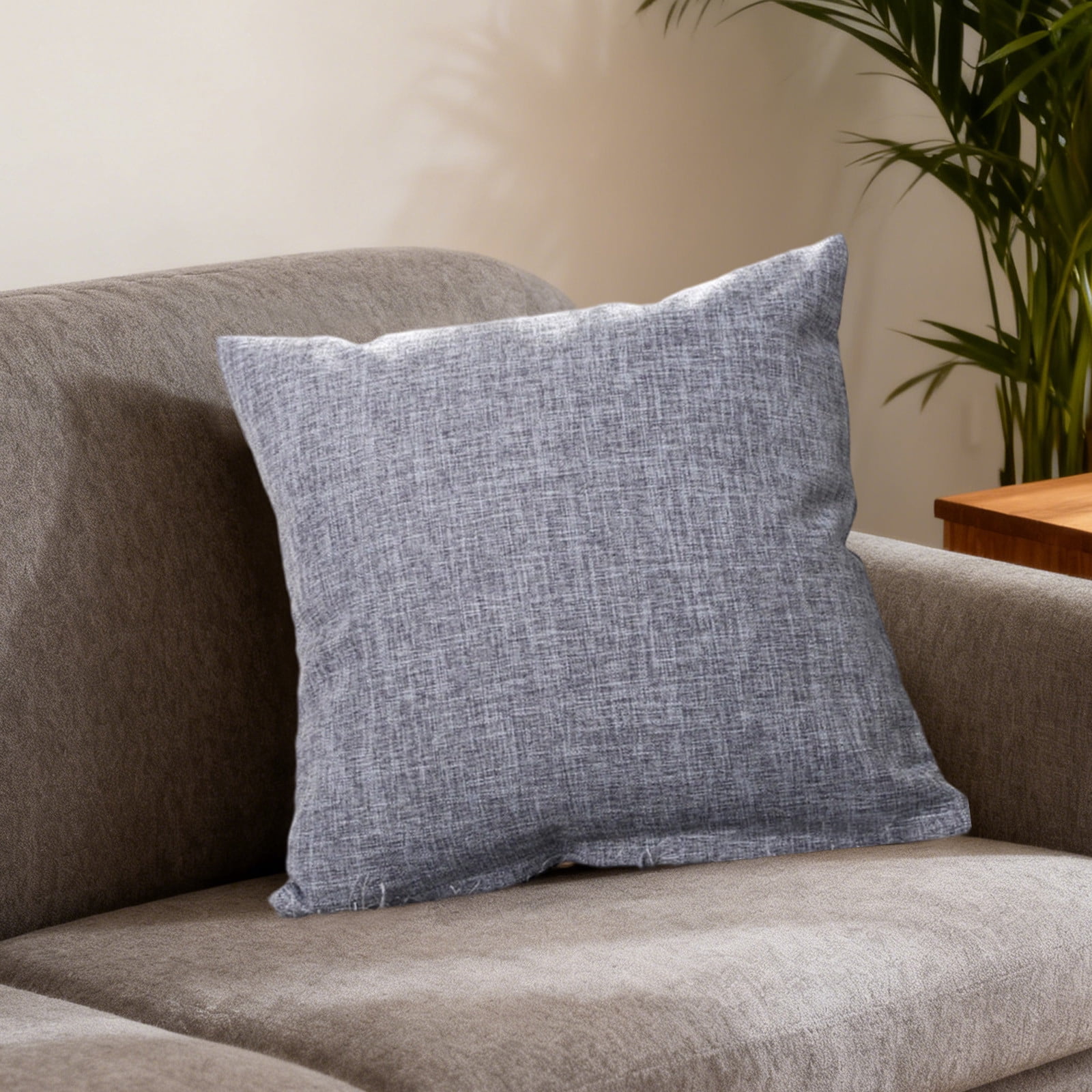 Linen Throw Pillow Cushion Cover with Insert Decorative Pillow for Sofa Couch Bed Living Room Bedroom Outdoor Patio Home Decor Accent Pillow 18x18 Inch Pillow with Zipper